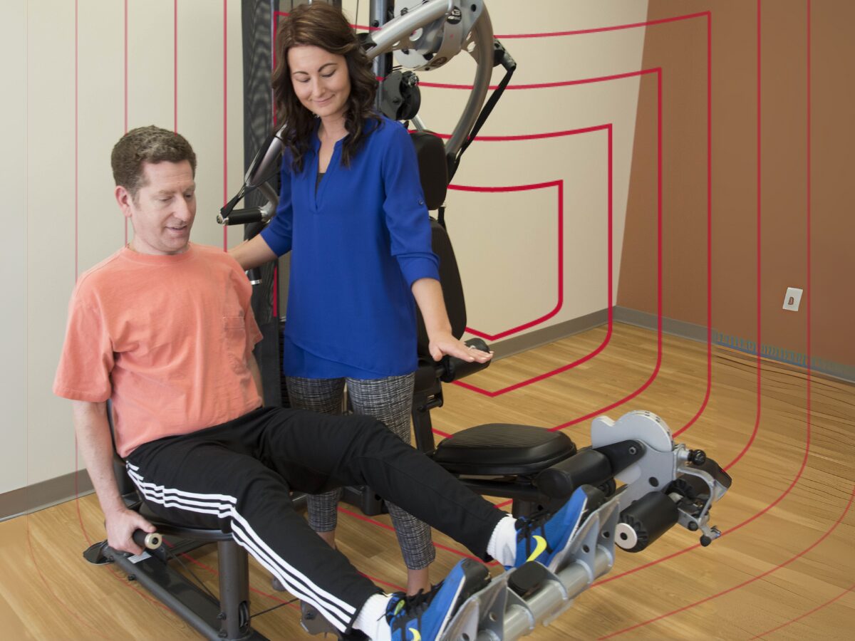 Physical therapy musculoskeletal rehabilitation session